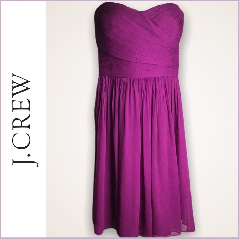 J. Crew “Arabelle” Silk Chiffon Dress EUC
